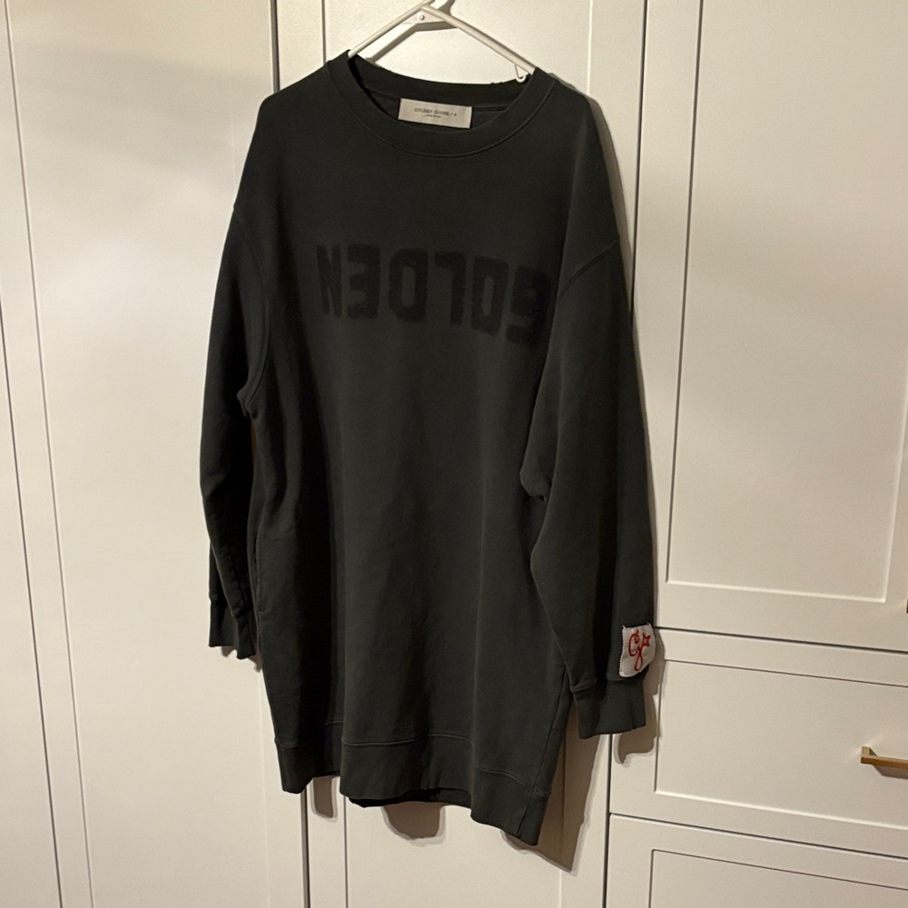Golden Goose upside down logo sweatshirt dress